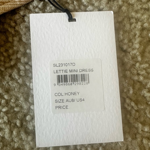 NEW Anthropologie Significant Other Lettie Apron Dress in Honey Sz 4 SOLD OUT - Picture 7 of 7